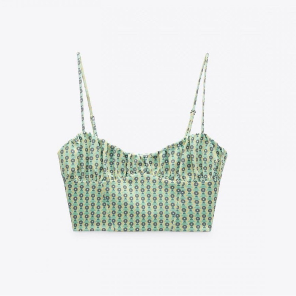 ZARA v neck crop top size s